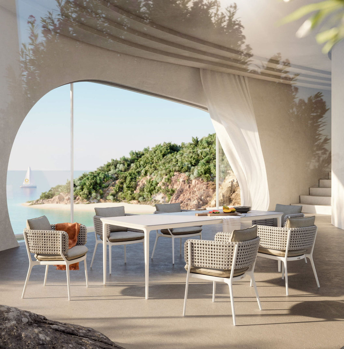 Bellmonde – tavolo da pranzo S - Sag 80 - DEDON - Outdoor