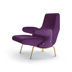 Delfino Armchair - Version with galvanic gold lacquered base CAPSULE COLLECTION