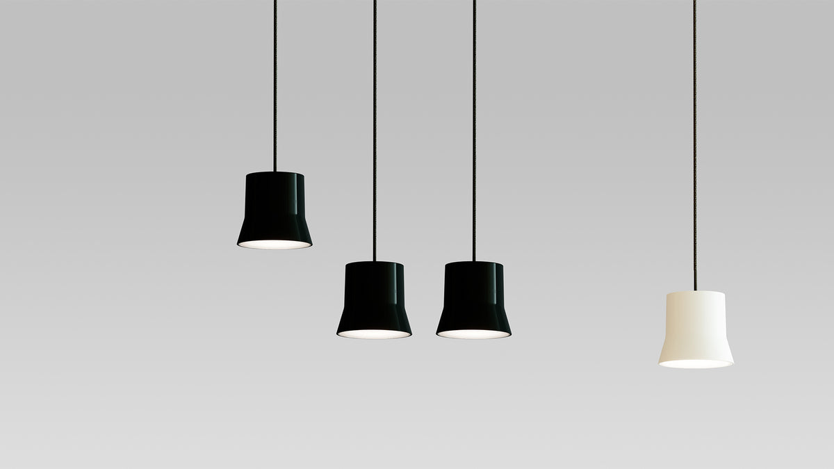 Giò light decentrata – lampada a sospensione – ambientata
