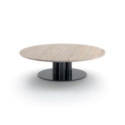 Goya Tavolino D. 50 H. 34 cm - Versione rotonda con top in marmo Marquinia