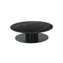 Goya Tavolino D. 90 - Versione rotonda con top in Travertino rosso - Sag 80 - Arflex -