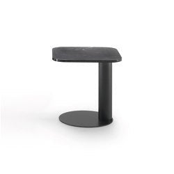 Goya Tavolino D. 90 - Versione rotonda con top in Travertino rosso - Sag 80 - Arflex -