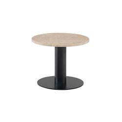 Goya Tavolino D. 90 - Versione rotonda con top in Travertino rosso - Sag 80 - Arflex -
