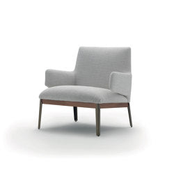 Hug Armchair - High back version with Canaletto walnut profiles