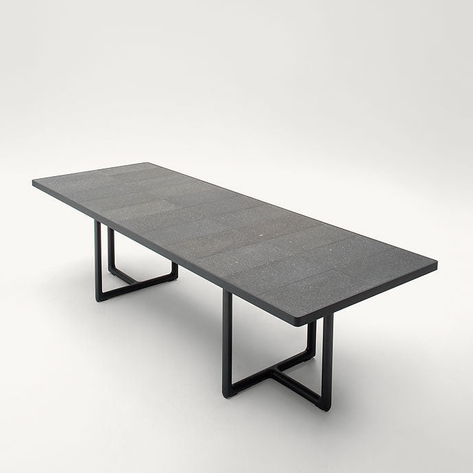 Portofino, lava stone table top PIA802, structure LE248