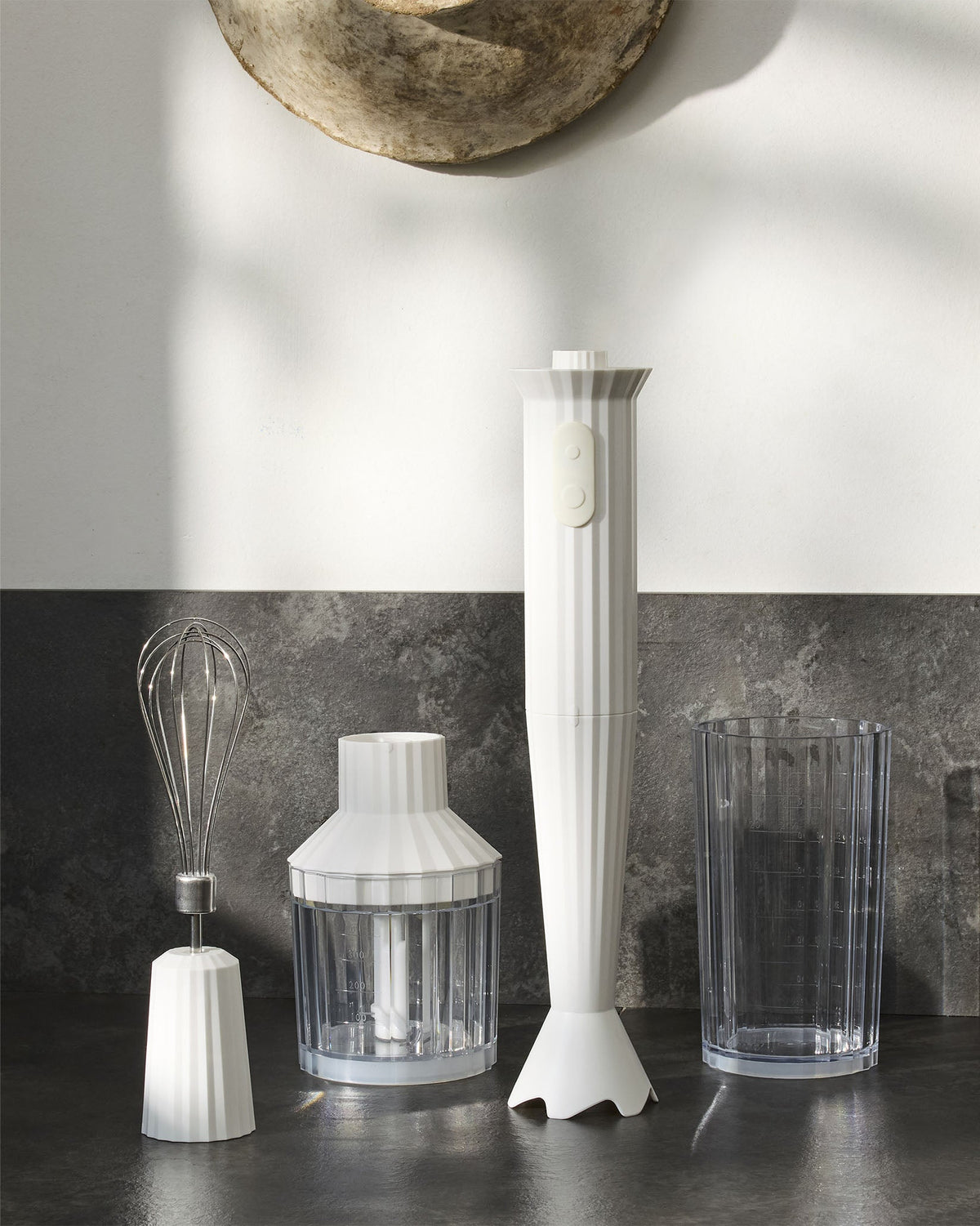 Plissé – set frullatore a immersione. Spina europea (MDL10S BW) - Sag 80 - Alessi - Complemento