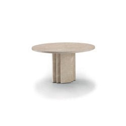 Scalea Tavolino 45 - Versione in marmo Crema Marfil