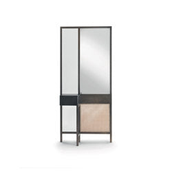 Threshold Mobile Mirror - High Version with Green Lacquered Drawer